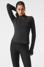 Airlift Winter Warm 1/4 Zip Long Sleeve – Black