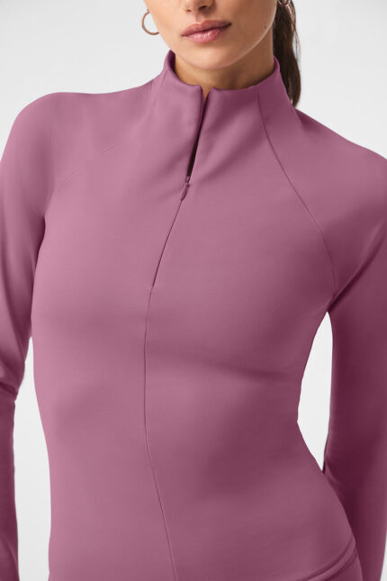 Airlift Winter Warm 1/4 Zip Long Sleeve – Soft Mulberry