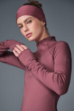 Airlift Winter Warm 1/4 Zip Long Sleeve – Burgundy Truffle - Image 2
