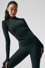 Airlift Winter Warm 1/4 Zip Long Sleeve – Charcoal Green