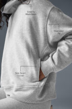 Hazy Mock Neck Pullover – Athletic Heather Grey - Image 2