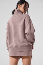 Hazy Mock Neck Pullover – Mushroom Heather - Image 2