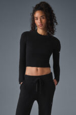Snuggle Up Sweater Long Sleeve – Black