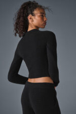Snuggle Up Sweater Long Sleeve – Black - Image 4