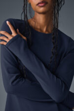 Airbrush Winter Warm Nocturne Long Sleeve – Navy - Image 4