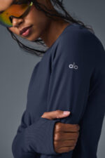 Airbrush Winter Warm Nocturne Long Sleeve – Navy - Image 5