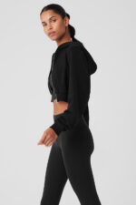 Sweet Escape Zip Up Hoodie – Black - Image 3