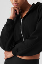 Sweet Escape Zip Up Hoodie – Black