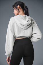 Sweet Escape Zip Up Hoodie – Athletic Heather Grey - Image 3