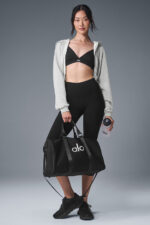 Sweet Escape Zip Up Hoodie – Athletic Heather Grey - Image 2