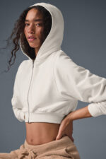Sweet Escape Zip Up Hoodie – Ivory - Image 4