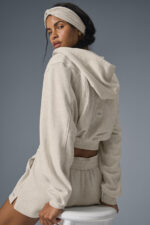 Sweet Escape Zip Up Hoodie – Oatmeal Heather - Image 5