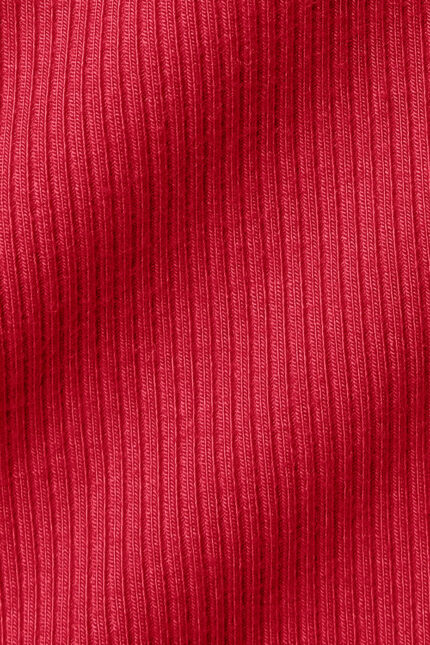 Ribbed Mesmerize Long Sleeve – Bold Red