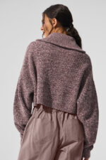 Marl Sweater 1/4 Zip Pullover – Mushroom Marl - Image 4