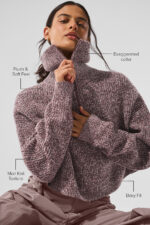 Marl Sweater 1/4 Zip Pullover – Mushroom Marl