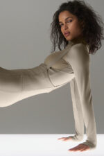 Airlift Winter Warm Mesh Ski Time Long Sleeve – Light Cocoa - Image 4