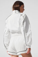 Motivate Full-Zip Track Jacket – White/Black - Image 4