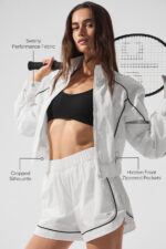 Motivate Full-Zip Track Jacket – White/Black