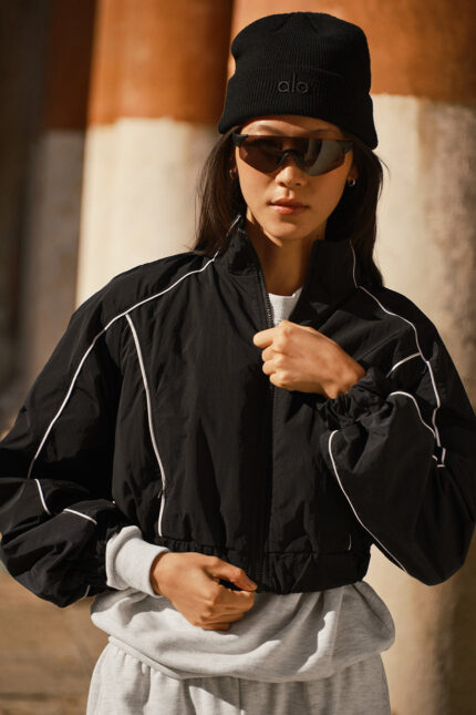 Motivate Full-Zip Track Jacket – Black/White