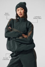 Origin Full-Zip Track Jacket – Charcoal Green - Image 3