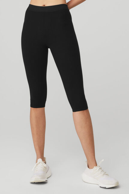 Alosoft High-Waist Iconic 90s Capri – Black