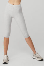 Alosoft High-Waist Iconic 90s Capri – Athletic Heather Grey - Image 4