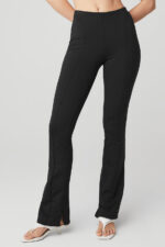 High-Waist Zip It Flare Legging – Black - Image 2