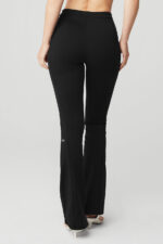 High-Waist Zip It Flare Legging – Black - Image 4