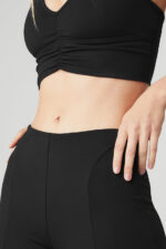 High-Waist Zip It Flare Legging – Black - Image 3