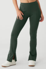 High-Waist Zip It Flare Legging – Dark Cactus - Image 4