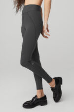 Pinstripe Jacquard Extreme High-Waist Legging – Anthracite/Black - Image 5