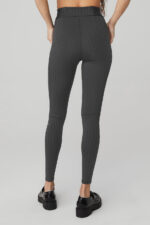 Pinstripe Jacquard Extreme High-Waist Legging – Anthracite/Black