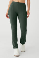 High-Waist 7/8 Zip It Flare Legging – Dark Cactus - Image 5