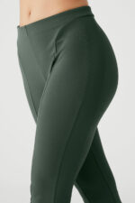High-Waist 7/8 Zip It Flare Legging – Dark Cactus - Image 2