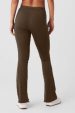 High-Waist 7/8 Zip It Flare Legging – Espresso - Image 4