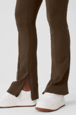 High-Waist 7/8 Zip It Flare Legging – Espresso - Image 2