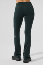 Airbrush High-Waist Bootcut Legging – Charcoal Green