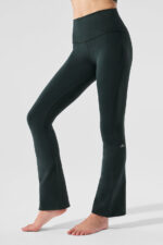 Airbrush High-Waist 7/8 Bootcut Legging – Charcoal Green