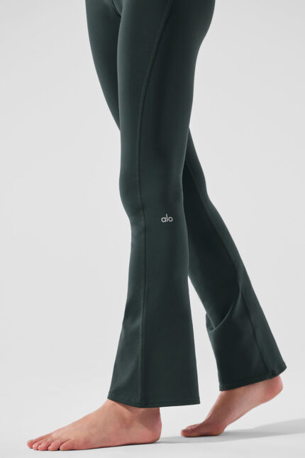 Airbrush High-Waist 7/8 Bootcut Legging – Charcoal Green