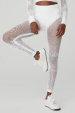 Seamless High-Waist 7/8 Limitless Open Air Legging – White