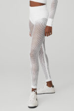 Seamless High-Waist 7/8 Limitless Open Air Legging – White - Image 4