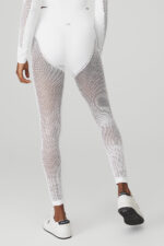 Seamless High-Waist 7/8 Limitless Open Air Legging – White - Image 5