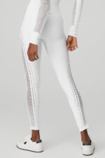Seamless High-Waist 7/8 Open Air Legging – White - Image 2