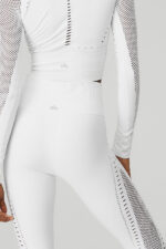 Seamless High-Waist 7/8 Open Air Legging – White