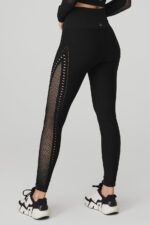 Seamless High-Waist 7/8 Open Air Legging – Black - Image 3