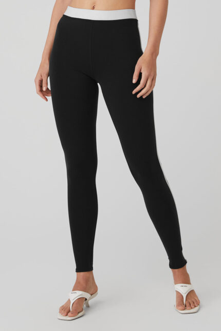 Airbrush High-Waist Streamlined Legging – Black/White