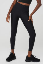 Ribbed Airlift High-Waist 7/8 Enchanted Legging – Black - Image 2