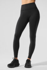 Airbrush Winter Warm High-Waist Nocturne Legging – Black - Image 4