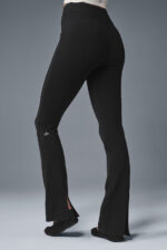 Airbrush High-Waist Kick-Back Legging – Black - Image 2