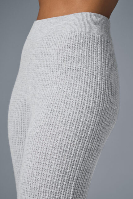 Cashmere High-Waist Plush Waffle Pant – Athletic Heather Grey